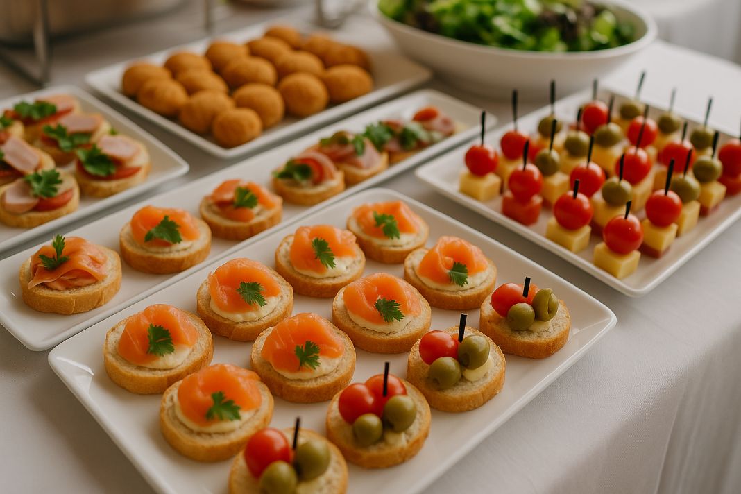 Catering services - a photo of a selection of catering snacks