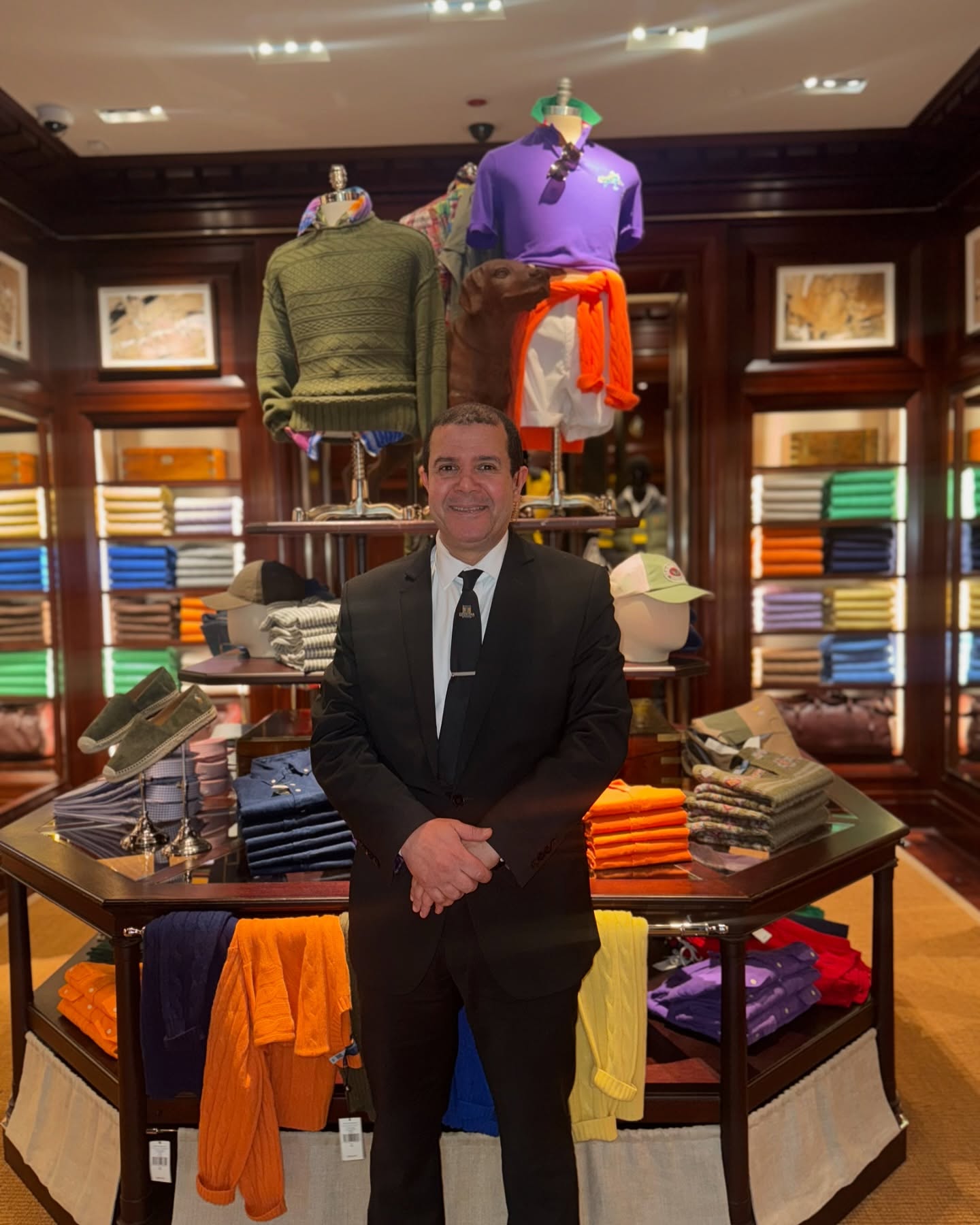 a retail security guard providing customer service