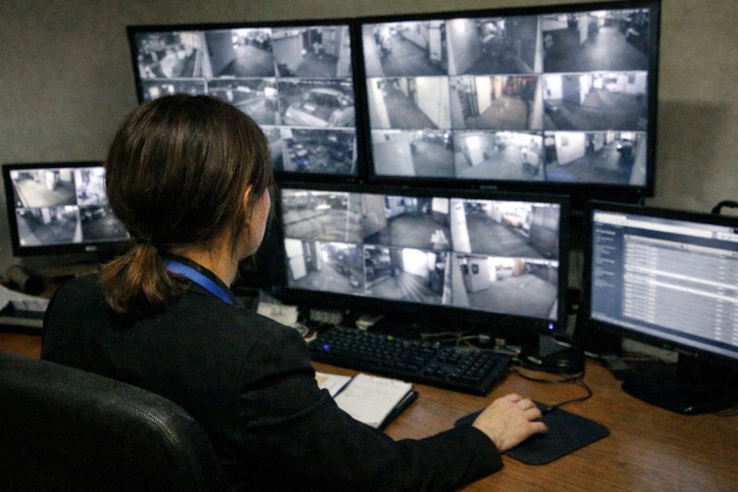A representative image of a cctv operator working