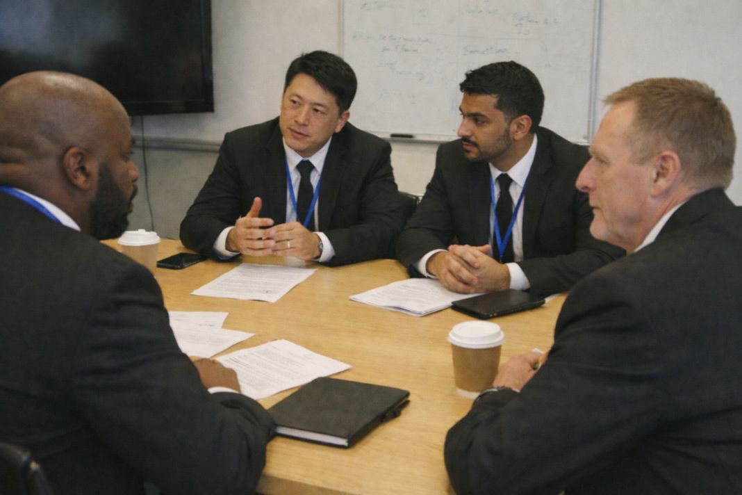 A representative image of a security team briefing taking place