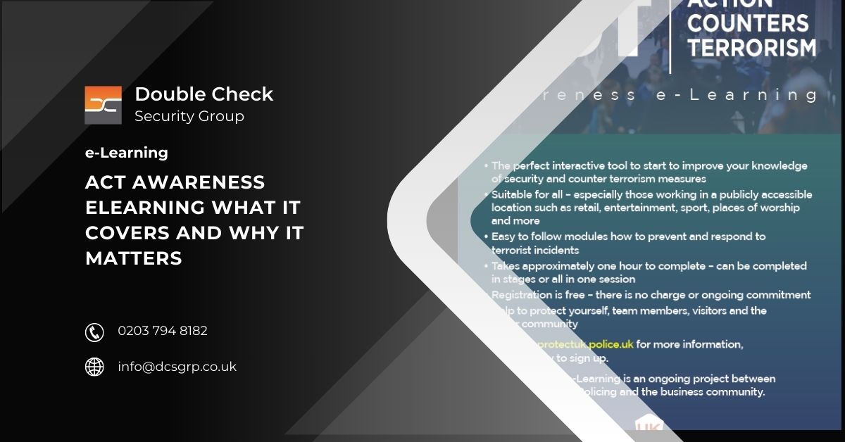 ACT Awareness eLearning What It Covers And Why It Matters