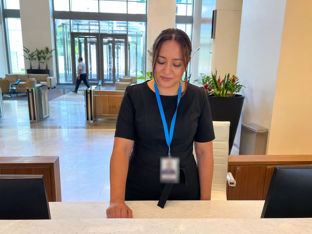 Corporate Reception Services At A Front Of House Reception Desk - sample image