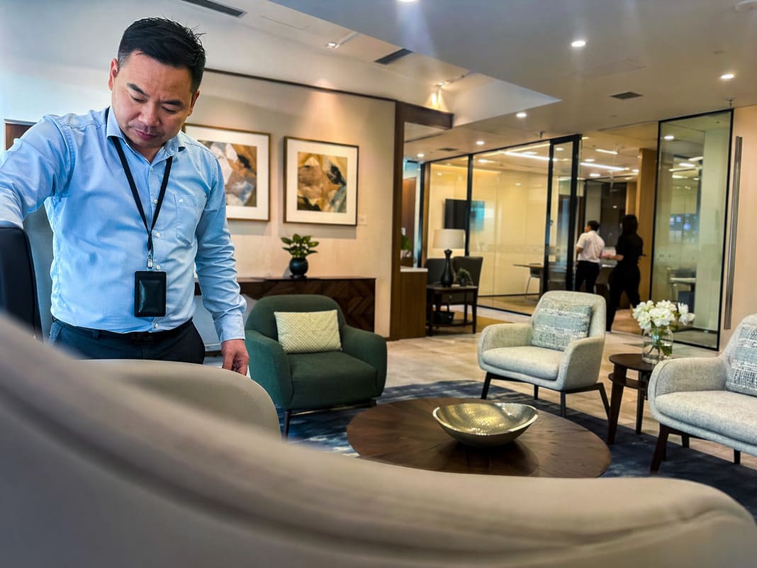 Facilities Management Services In A Modern Office Lounge - sample image