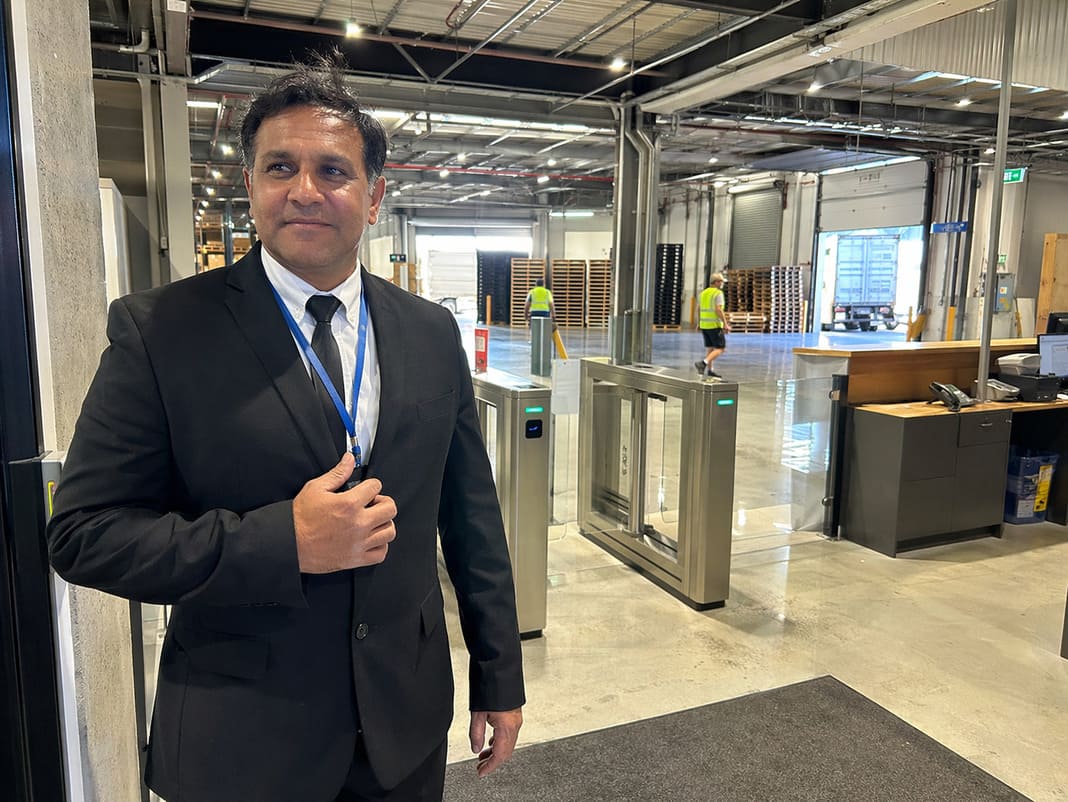 Industrial Warehouse Security Services At The Entrance – sample image