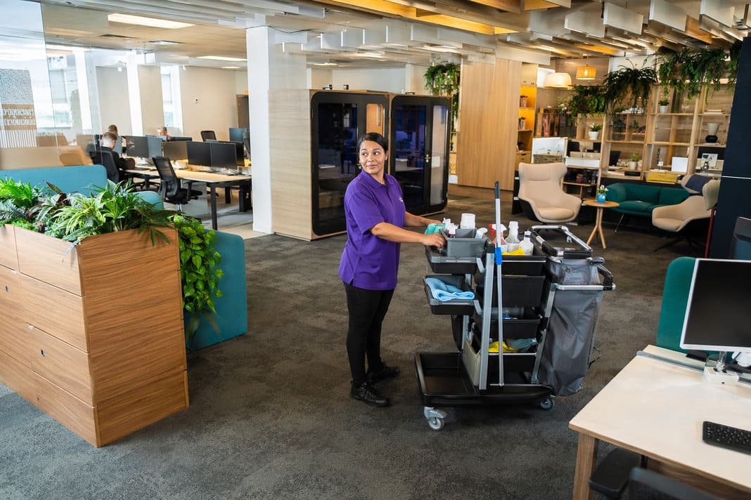 Office Cleaning Services In A Modern Office – sample image