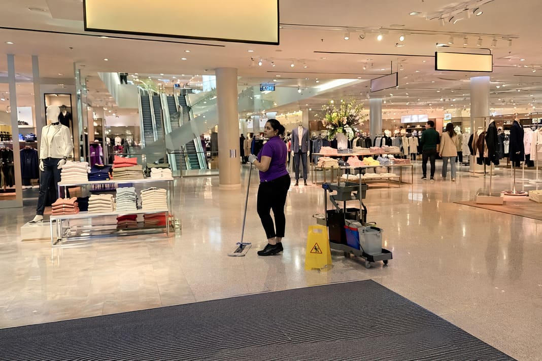 Retail Cleaning Services In A Department Store – sample image