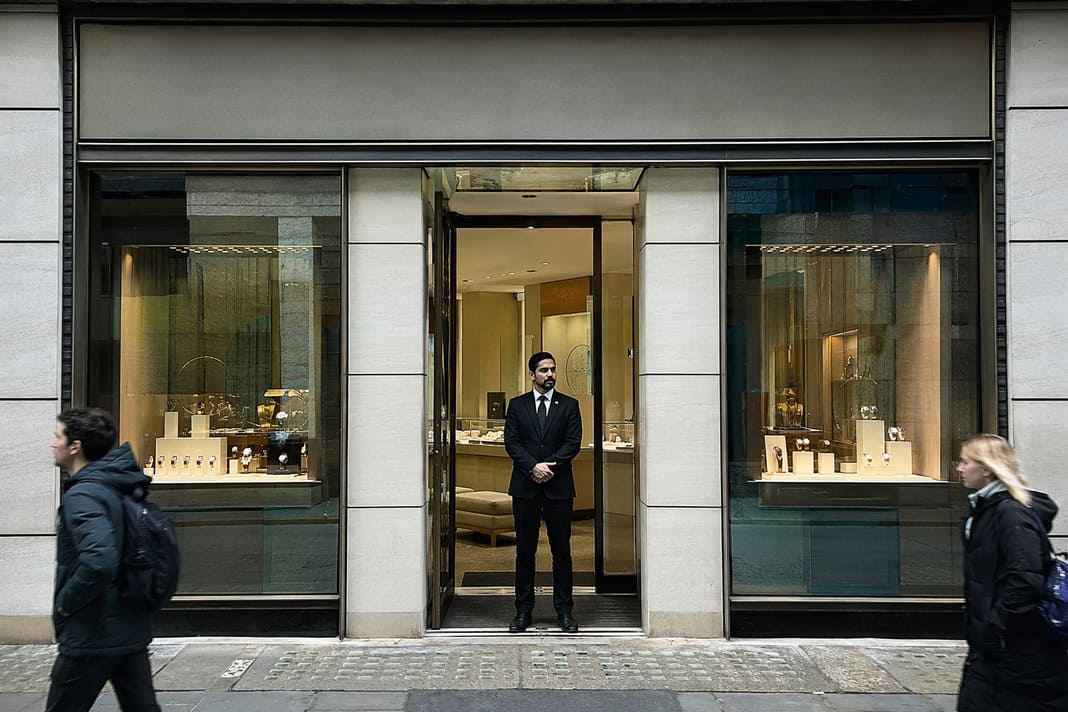 Retail Security Guarding Services At A High End Storefront – sample image