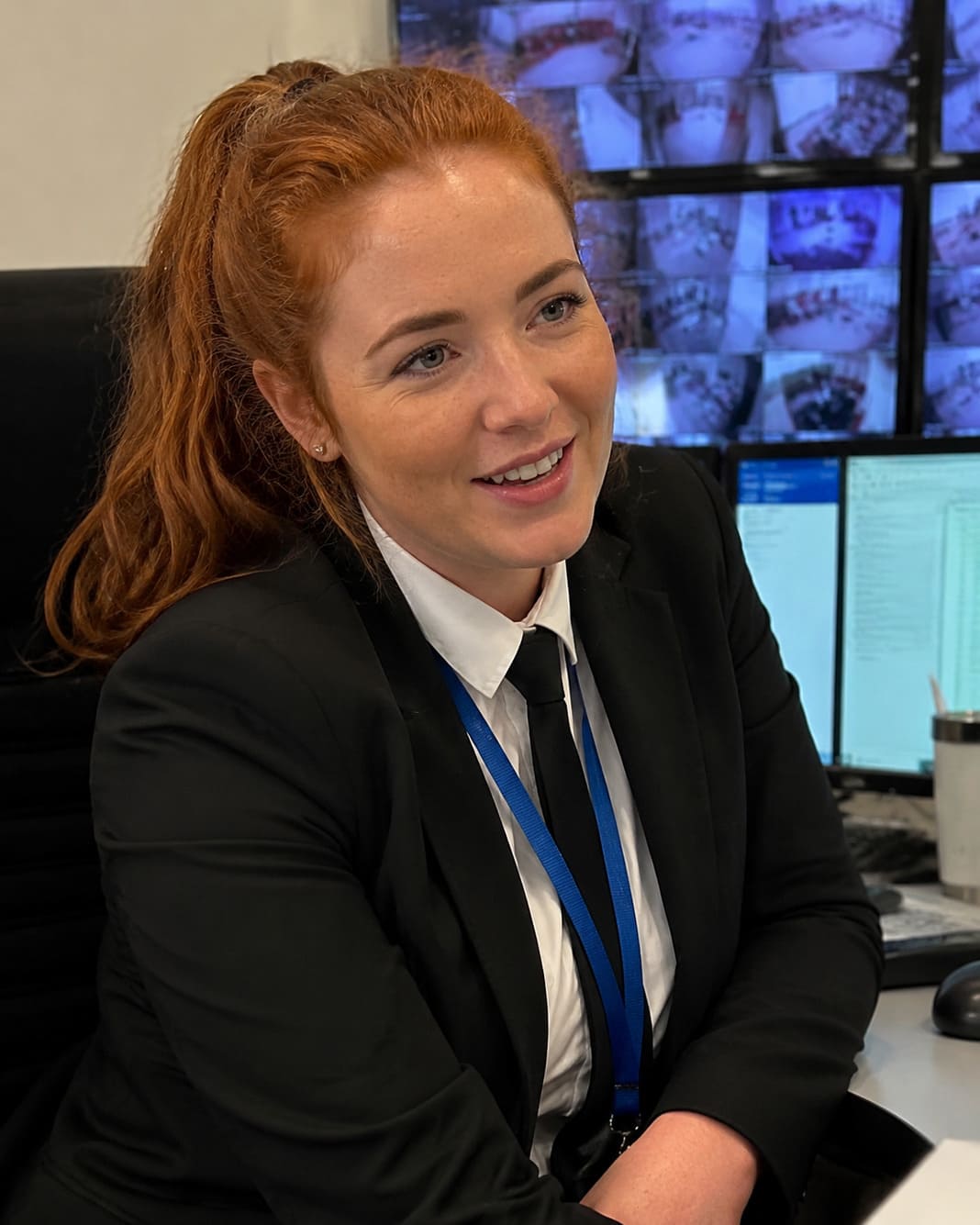 CCTV operator supporting clients with live monitoring and rapid incident escalation