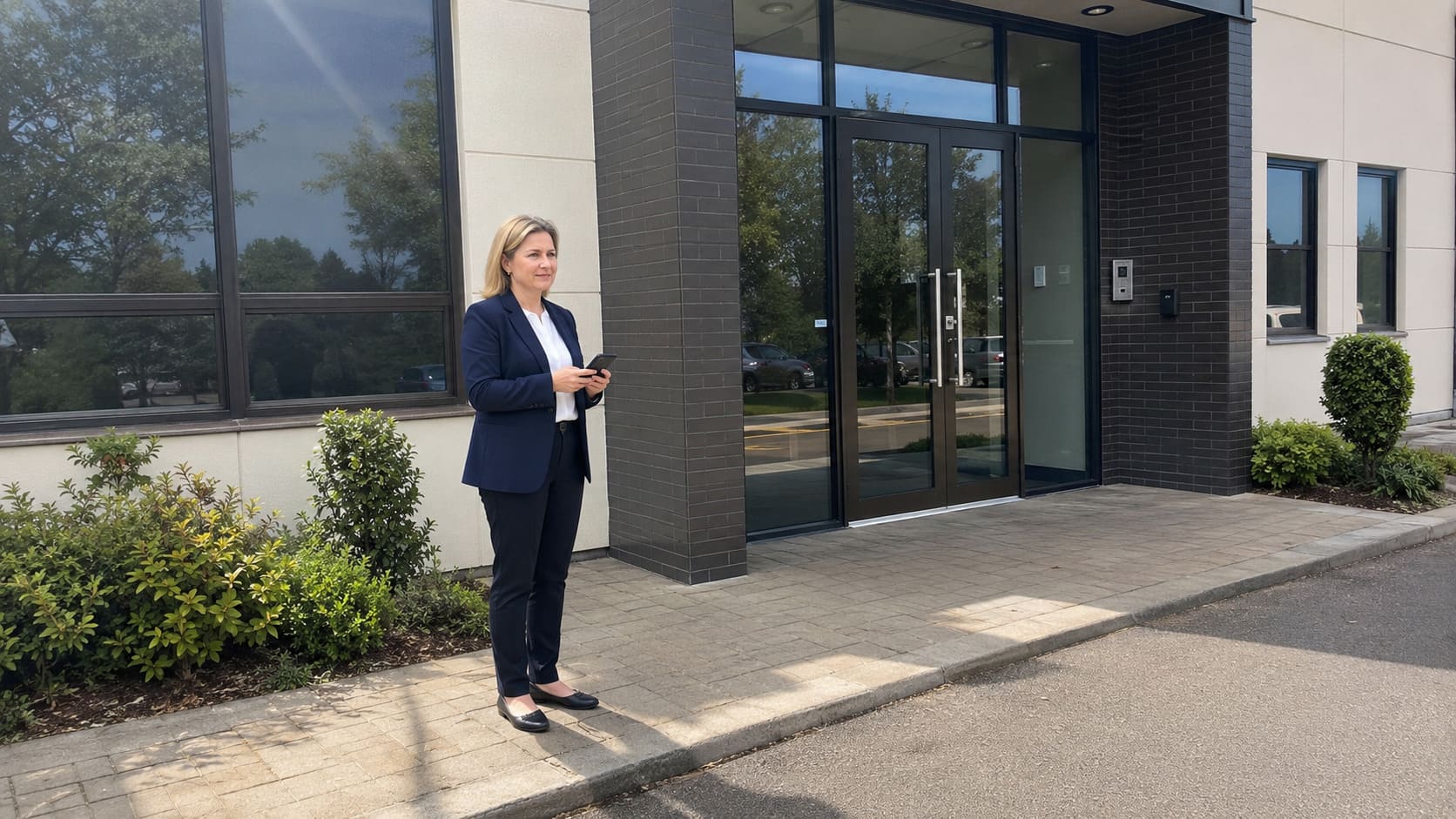 A penetration tester standing outside a building looking for weaknesses - Illustrative Image