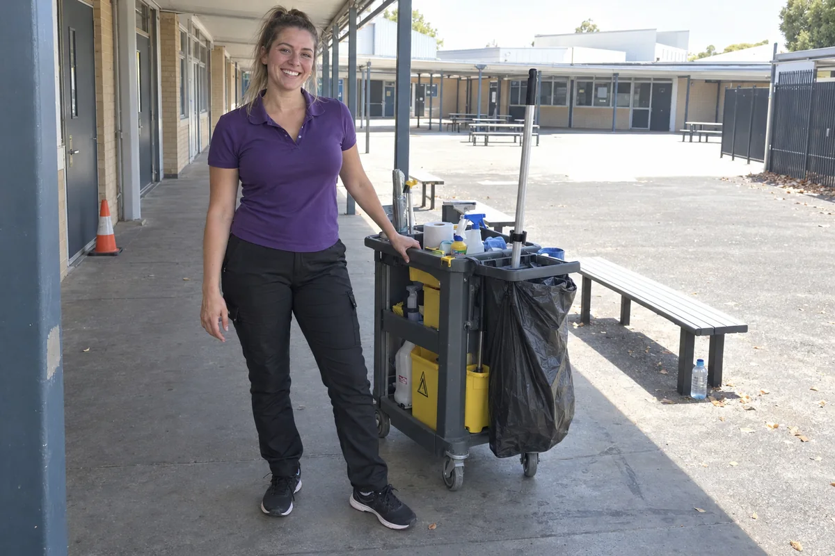 educational cleaning school courtyard cleaner - Illustrative Image