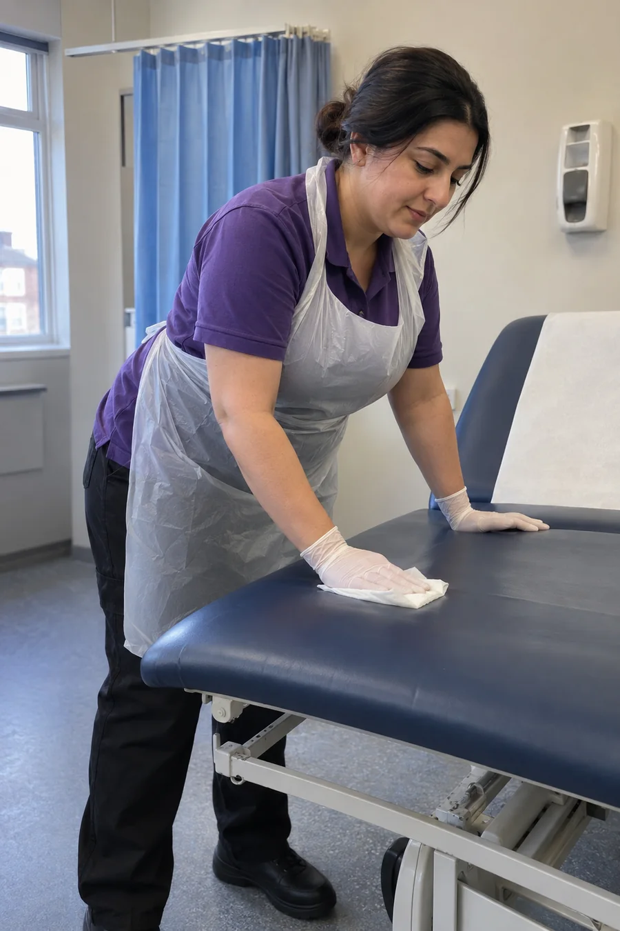 healthcare cleaning examination bed - Illustrative Image