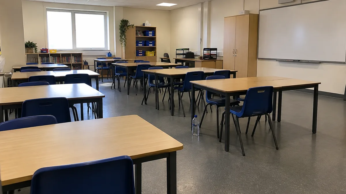 Clean school classroom after professional cleaning - Illustrative Image