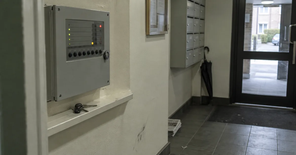 Key holding alarm panel residential block - Illustrative Image
